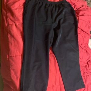 Dark Blue Slacks With Elastic Waist Band